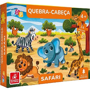 QUEBRA-CABEÇA Madeira Safari 24 Peças