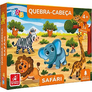 QUEBRA-CABEÇA Madeira Safari 24 Peças