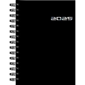 Agenda Executiva 2025 Capa Dura Espiral - 160 Folhas - Preta