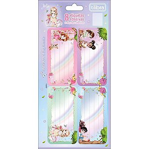 Etiqueta Escolar Decorada Jolie com 8 Etiquetas 100X208MM Pacote com 10