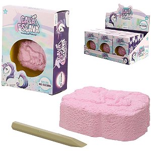 Brinquedo Cava e Escava Unicórnios - Display com 12 Unidades