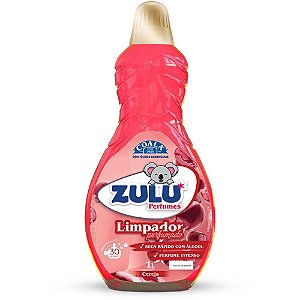 Limpador Multiuso Zulu Perfumes Cereja 1L - Caixa com 12 Unidades