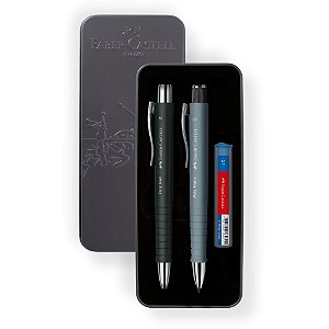 Caneta Esferográfica KIT POLY BALL com Lapiseira e Mina Pacote com 2 Unidades
