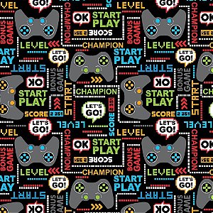 Papel de Presente Bobina Couche 60CM MOD.197 Game - Bobina com 100 Metros