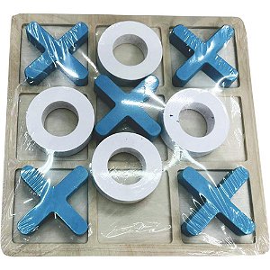 Brinquedo Pedagogico Madeira Jogo da Velha 17,5X17,5CM
