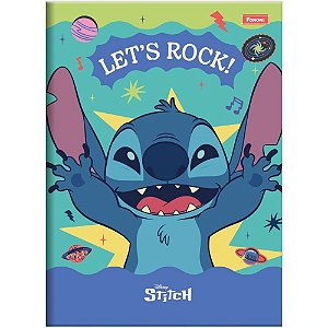 Caderno Brochura 1/4 Capa Dura STITCH 80 Folhas Pacote com 10