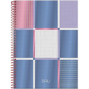 Caderno 01X1 Capa Dura Bali 80 Folhas Pacote com 04