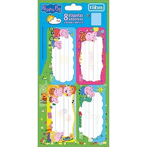 Etiqueta Escolar Decorada Peppa PIG com 8 Etiquetas 100X208MM PCT. C/10