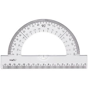 Transferidor MAX Premium 180º Cristal 18CM Blister