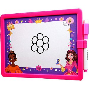 Livro Brinquedo Ilustrado Lousa ESCREVE e APAGA Princesa