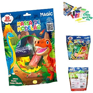 Massa para Modelar Criativa Dino 180G com 12 Cores 1