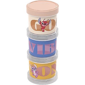 Organizador STITCH Rosa 3 Peças KIT