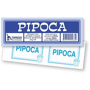 Impresso Talão Ficha Pipoca 50X2 53X152MM – Pacote com 10 Unidades