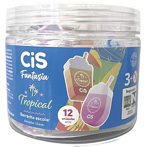 Borracha Decorada CIS Fantasia Tropical (S) Pote com 12 Unidades