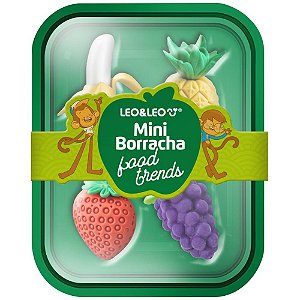 Borracha Decorada Foods TRENDS Marmitinha Sortida Display com 12 Unidades