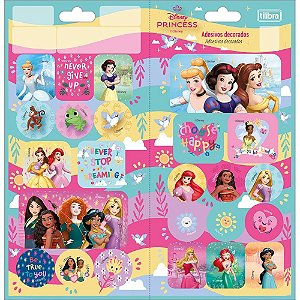 Adesivos Decorados Princesas 100X208MM com 2 Folhas Pacote com 10 Unidades