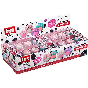 Borracha Decorada TRIS Purrfect 4 Cores Estojo com 4 Unidades Display com 12 Estojos