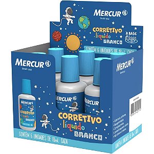 Corretivo Líquido Branco 18ML Sistema Solar ALTA Cobertura Caixa com 6