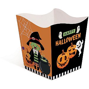 Embalagem para Doces Halloween Cachepot 8X8X9,5CM Pacote com 10 Unidades