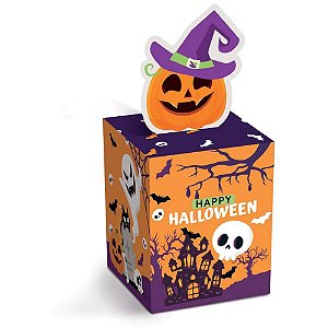 Embalagem para Doces Halloween Caixa POP P 7X7X7CM Pacote com 10 Unidades