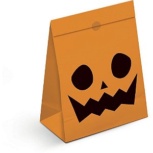 Saco de Papel Halloween Treats P 22X15X7CM Pacote com 10 Unidades