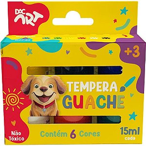 Tinta Guache 15ML com 6 Cores – Pacote com 12 Conjuntos