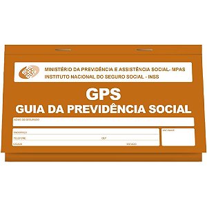 Impresso Previdência Social Carnê GPS 12X2 Vias 180X110MM Pacote com 10
