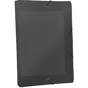 Pasta ABA Elástica Plástica Ofício 40MM Fumê Pacote com 10 Unidades