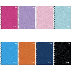 Caderno 20X1 Capa Dura Lunix 320 Folhas Pacote com 2 Unidades