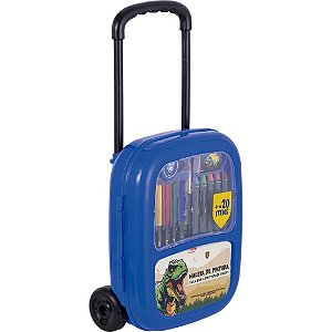 Maleta para Pintura com Mochila de Carrinho - KIT com 21 Peças