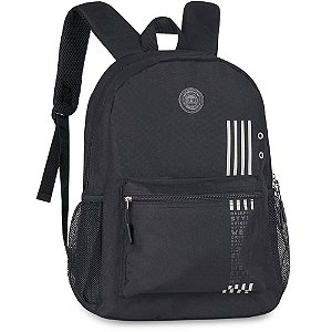 Mochila Clio STYLE Preta com Listras Grande