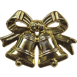 Artigo para Decoração Natal Enfeite Sino 4CM Ouro - Pacote com 10