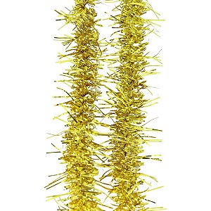 Artigo para Decoração Natalina Festão Metaloide 7X200CM Ouro - Pacote com 5 Unidades