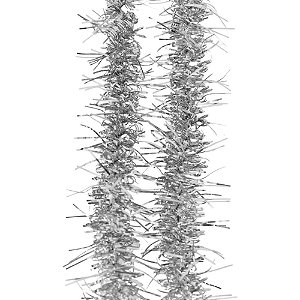 Artigo para Decoração Natalina Festão Metaloide 7X200CM Prata - Pacote com 5 Unidades