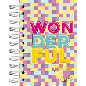 Agenda 2025 Fashion Espiral Capa Dura 100X150MM 160 Folhas