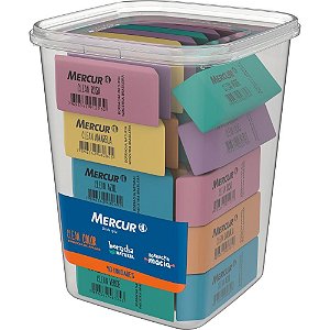 Borracha Colorida Clean Color Mercur - Pacote com 40 Unidades