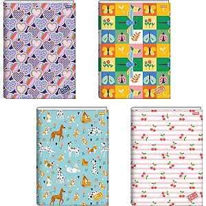 Caderno Brochura 1/4 Capa Dura Stella 80 Folhas - Pacote com 5