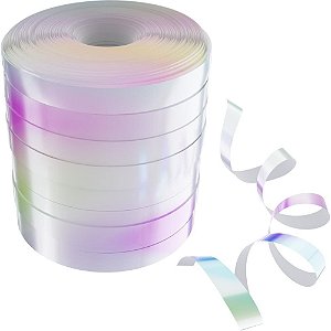 Fitilho Nacarado 5MM X 20M Branco Pacote com 10 Unidades