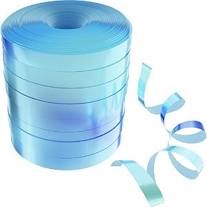 Fitilho Nacarado Azul Claro 5MM X 20M Pacote com 10 Unidades