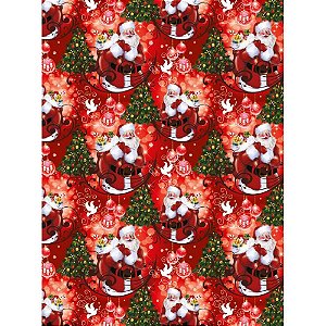 Papel Presente Natal 48X66CM Sortido Pacote com 50 Unidades