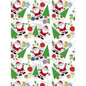 Papel Presente Natal 66X96 CM Sortido Pacote com 25 Unidades