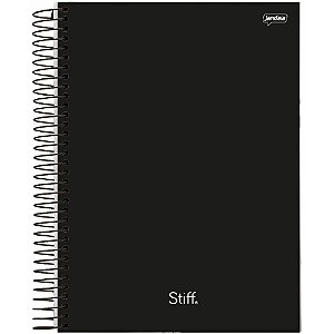 Caderno 10X1 Capa Dura STIFF SLIM Preto 160 Folhas - Pacote com 4 Unidades