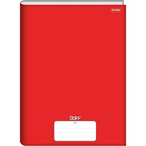 Caderno Brochurão STIFF SLIM 80 Folhas Vermelho - Pacote com 5 Unidades