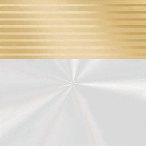Saco para Cesta 60X75CM Incolor Barrado Dourado Pacote com 25 Unidades