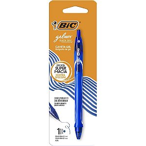 Caneta GEL BIC Gelocity Quick DRY Ponta Fina 0,7MM Azul Blister com 1 Unidade