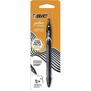 Caneta GEL BIC Gelocity Quick DRY Ponta Fina 0,7MM Preta Blister com 1 Unidade