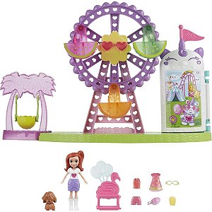Polly Pocket Playset Carnaval Doce com Boneca Lila e Acessórios