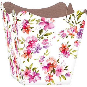 Cachepot Paper Decorado Pote 11 AYLA 11X11X9CM Pacote com 10 Unidades