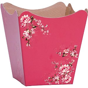 Cachepot Paper Decorado Pote 11 Valencia 11X11X9CM - Pacote com 10 Unidades