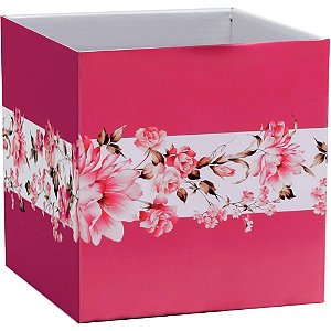 Cachepot Paper Decorado Pote 15 Valência Quadrado Pacote com 10 Unidades